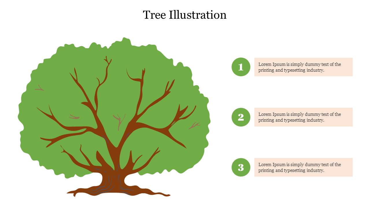 Best Tree Illustration Presentation Template For Slides